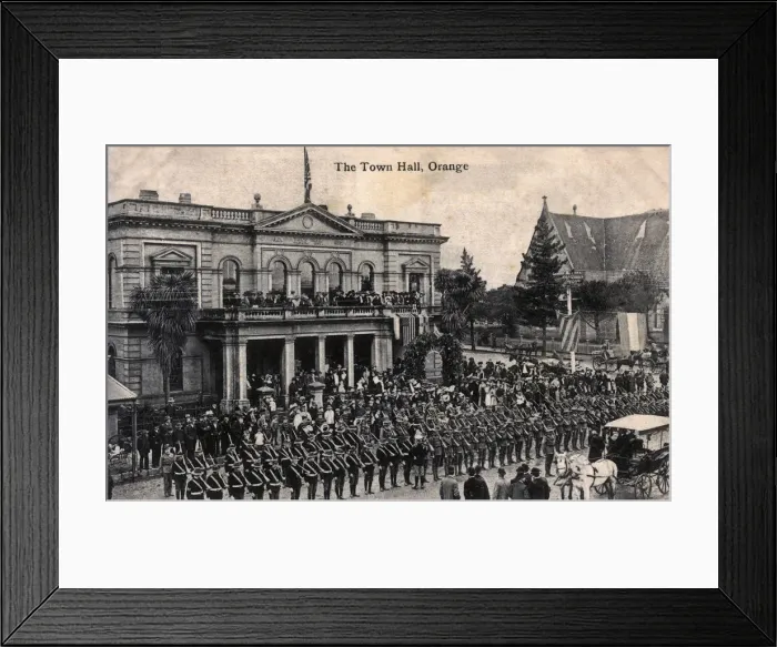 Framed Print : Orange Town Hall, New South Wales, Australia - Anson Street Framed Print : Orange Town Hall, New South Wales, Australia - Anson Street