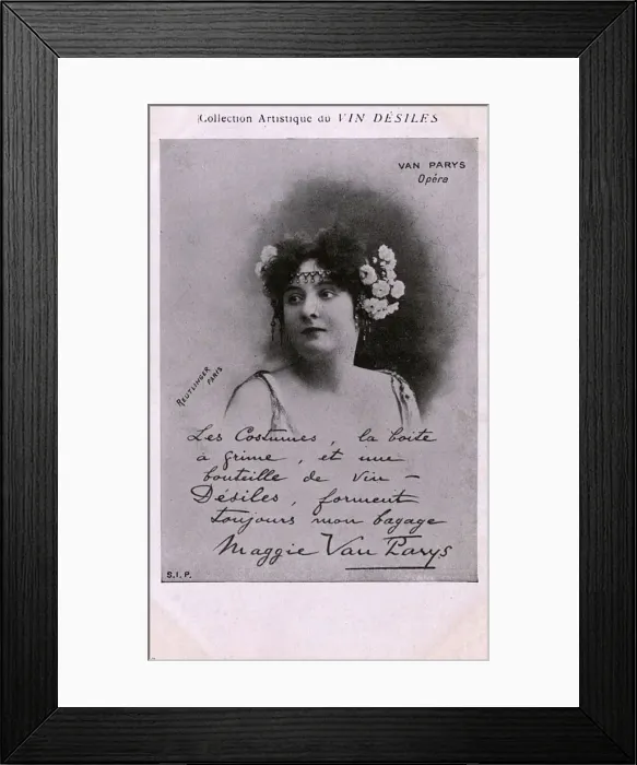 Framed Print : French Opera star - Margaret ( Maggie ) Van Parys