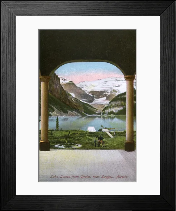 Framed Print : View from Lake Louise Hotel near Laggan, Alberta, Canada Framed Print : View from Lake Louise Hotel near Laggan, Alberta, Canada