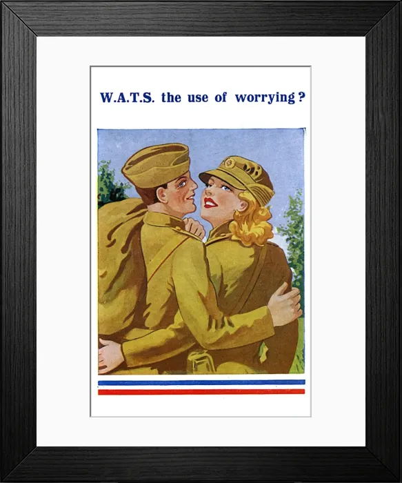 Framed Print : WW2 - British Serviceman arm-in-arm with his ATS Girl Framed Print : WW2 - British Serviceman arm-in-arm with his ATS Girl