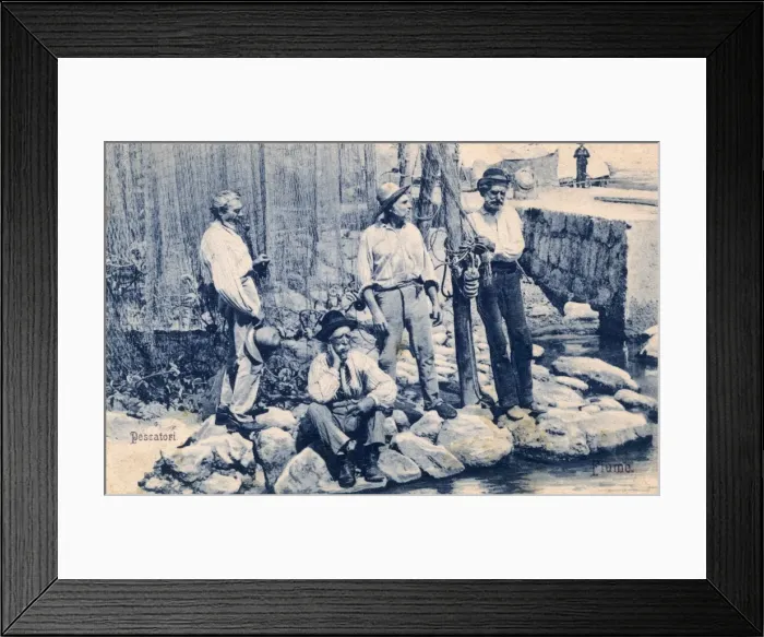 Framed Print : Fisherman at Rijeka (Fiume), Croatia Framed Print : Fisherman at Rijeka (Fiume), Croatia