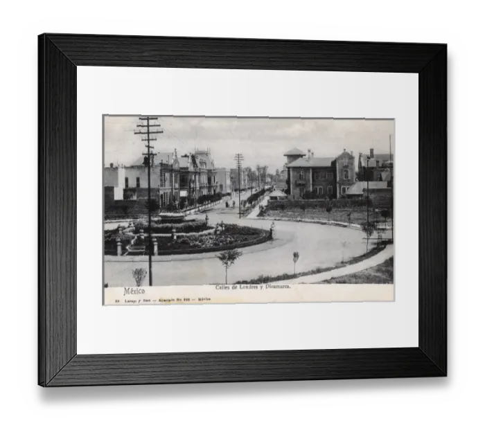 Framed Print : Mexico City - London Street and Dinamarca Street Framed Print : Mexico City - London Street and Dinamarca Street