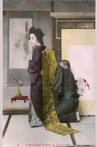Japanese Geisha Girl dressed in her Kimono