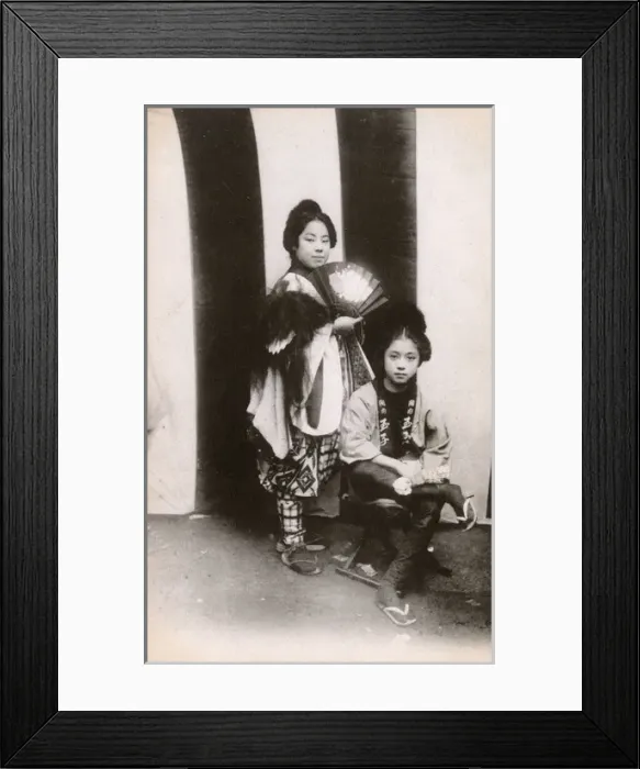 Framed Print : Two Japanese theatrical performers Framed Print : Two Japanese theatrical performers