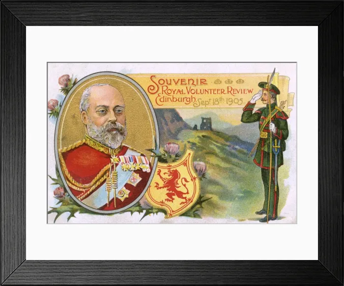 Framed Print : Royal Volunteer Review, Edinburgh - King Edward VII Framed Print : Royal Volunteer Review, Edinburgh - King Edward VII