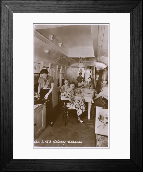 Framed Print : LMS Holiday Caravan - London Midland & Scottish Railway Framed Print : LMS Holiday Caravan - London Midland & Scottish Railway