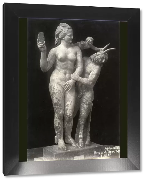 Greek Statue of Aphrodite, Pan and Eros