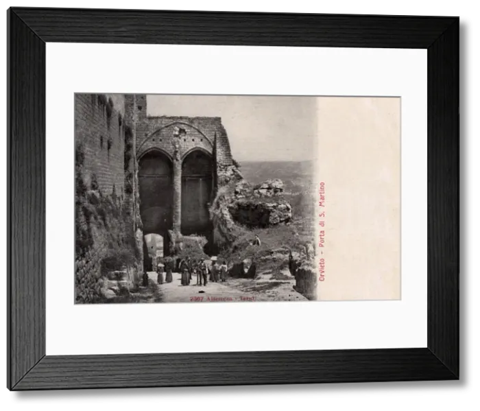 Framed Print : Italy, Orvieta - The Gate of S. Martino Framed Print : Italy, Orvieta - The Gate of S. Martino