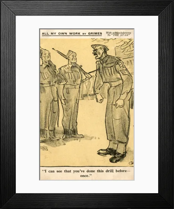 Framed Print : Conscripts fail to impress their sergeant Framed Print : Conscripts fail to impress their sergeant