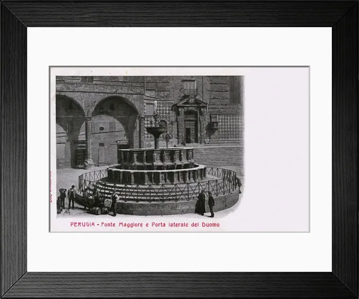Framed Print : Perugia, Italy - Fonte Maggiore and Gate by the Duomo Framed Print : Perugia, Italy - Fonte Maggiore and Gate by the Duomo