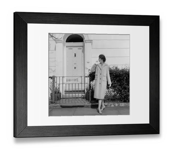 Framed Print : Advertisement for Burberry overcoats