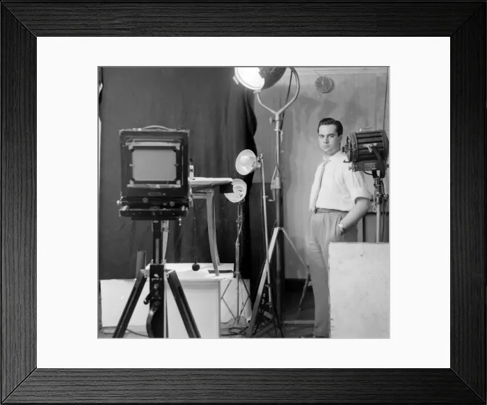 Framed Print : Photographic studio setup Framed Print : Photographic studio setup