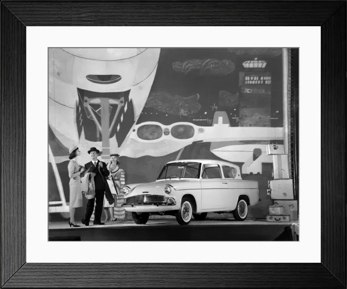 Framed Print : Advertisement for Ford Anglia cars Framed Print : Advertisement for Ford Anglia cars