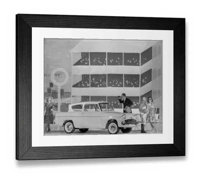 Framed Print : Advertisement for Ford Anglia cars Framed Print : Advertisement for Ford Anglia cars