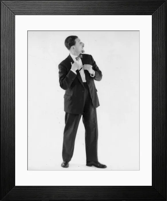 Framed Print : Advertisement -- male model posing Framed Print : Advertisement -- male model posing