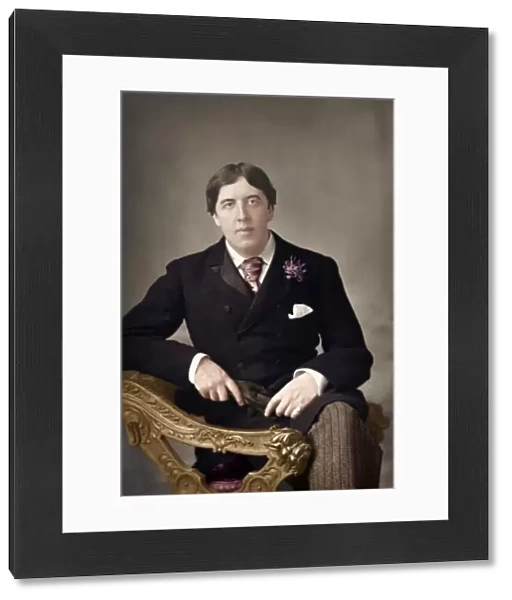 Portrait of Oscar Wilde - Irish Playwright sitting in chair