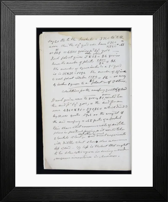 Framed Print : Page from the original notebook of George Cayley Framed Print : Page from the original notebook of George Cayley