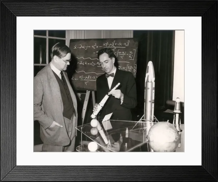Framed Print : John Allen, right, of the Avro Weapons Research Division? Framed Print : John Allen, right, of the Avro Weapons Research Division?