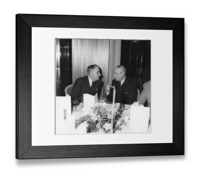 Framed Print : Dr Archie Ballantyne, RAeS Secretary, left, and Cecil Fi? Framed Print : Dr Archie Ballantyne, RAeS Secretary, left, and Cecil Fi?