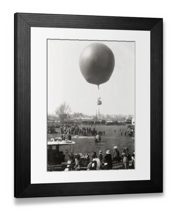 Framed Print : A balloon departing from Monmouth Framed Print : A balloon departing from Monmouth