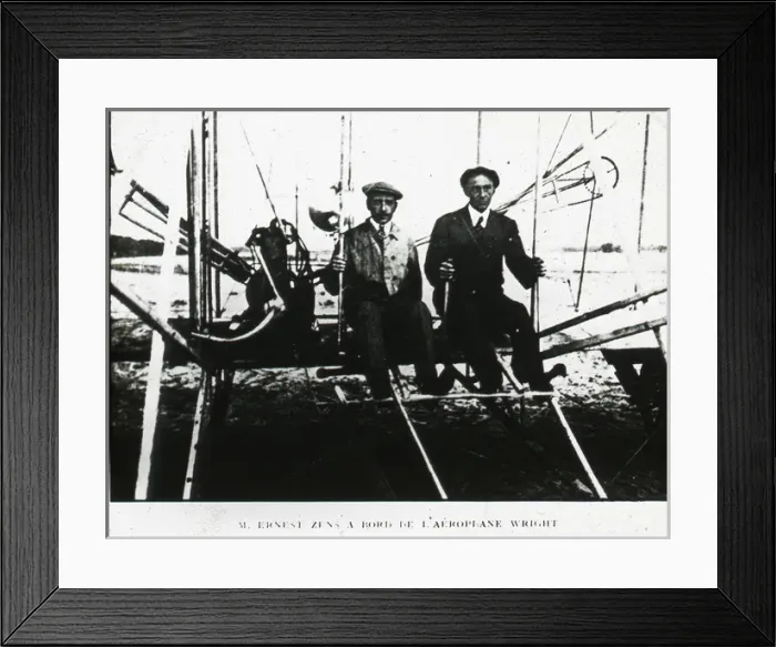 Framed Print : Wilbur Wright, right, with Ernest Zens Framed Print : Wilbur Wright, right, with Ernest Zens
