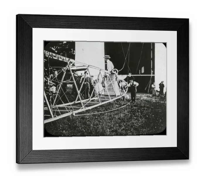Framed Print : Alberto Santos-Dumont in airship car Framed Print : Alberto Santos-Dumont in airship car