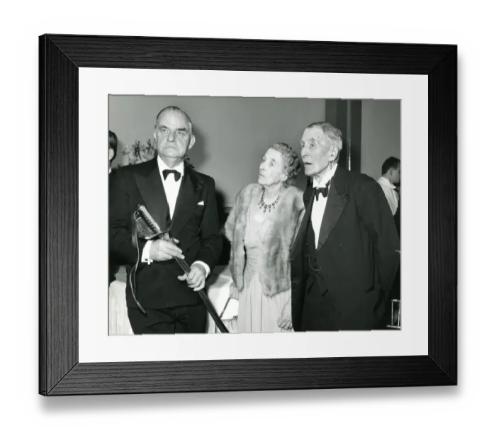 Framed Print : Brigadier General Sir Osborne and Lady Mance after handi? Framed Print : Brigadier General Sir Osborne and Lady Mance after handi?