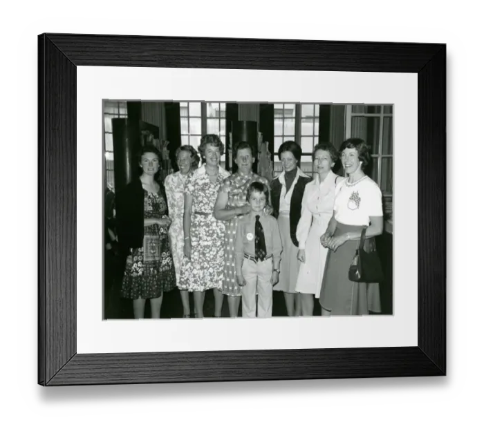 Framed Print : From left: Staff members Ava Dane, Pam Clark, Jay Wolff, ? Framed Print : From left: Staff members Ava Dane, Pam Clark, Jay Wolff, ?