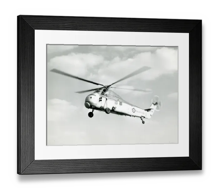 Framed Print : Sikorsky-built S-58, XL722, re-engined by Westland with ? Framed Print : Sikorsky-built S-58, XL722, re-engined by Westland with ?