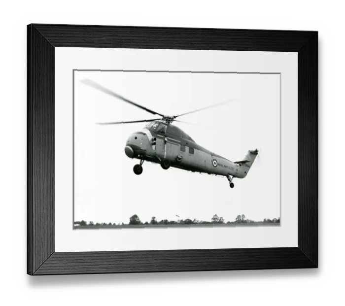 Framed Print : Sikorsky-built S-58, XL722, re-engined by Westland with ? Framed Print : Sikorsky-built S-58, XL722, re-engined by Westland with ?
