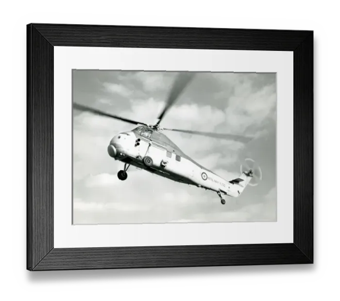 Framed Print : Sikorsky-built S-58, XL722, re-engined by Westland with ? Framed Print : Sikorsky-built S-58, XL722, re-engined by Westland with ?