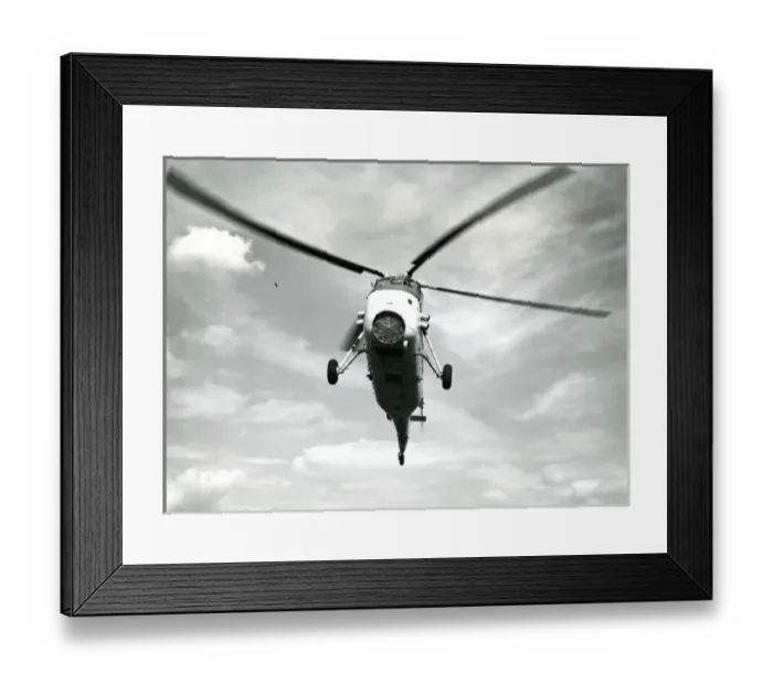 Framed Print : Sikorsky-built S-58, XL722, re-engined by Westland with ? Framed Print : Sikorsky-built S-58, XL722, re-engined by Westland with ?
