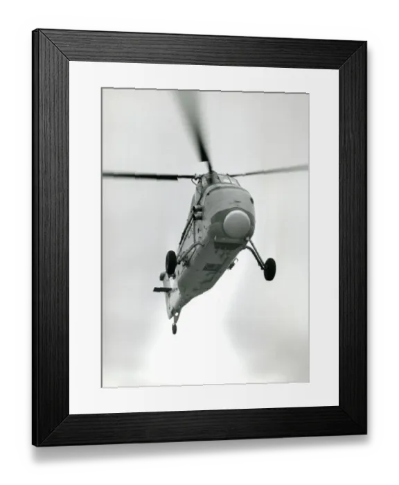 Framed Print : Sikorsky-built S-58, XL722, re-engined by Westland with ? Framed Print : Sikorsky-built S-58, XL722, re-engined by Westland with ?