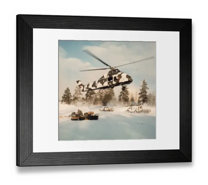 Framed Print : Westland Wessex HC2, XV721, of No38 Group during winter ?