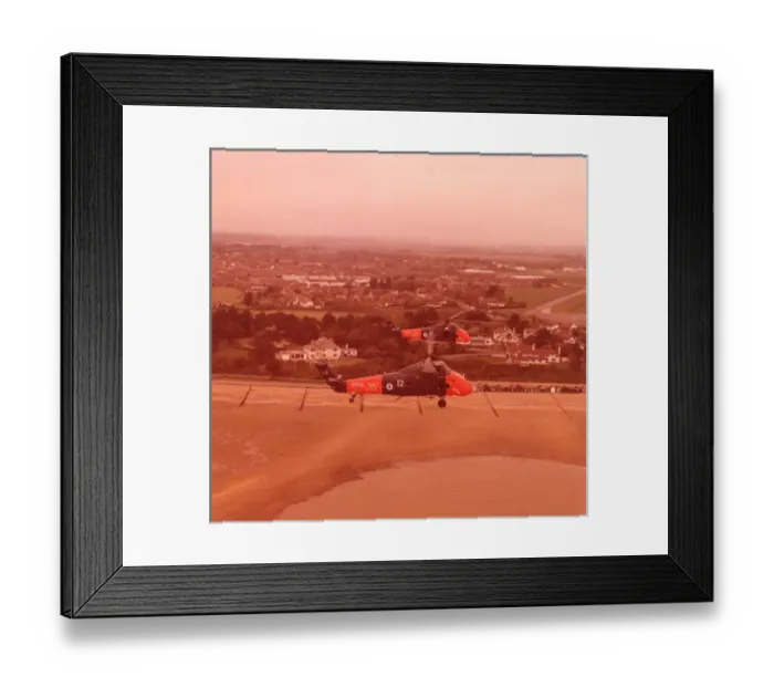 Framed Print : Two Westland Wessex HU5 helicopters, XS491 and XS523, fr? Framed Print : Two Westland Wessex HU5 helicopters, XS491 and XS523, fr?