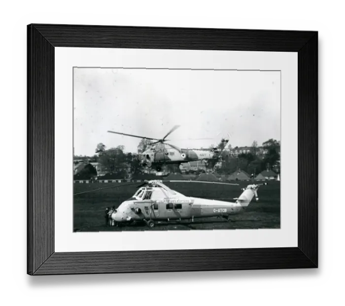 Framed Print : Westland Wessex 60, G-ATCB, of Bristow Helicopters and a? Framed Print : Westland Wessex 60, G-ATCB, of Bristow Helicopters and a?