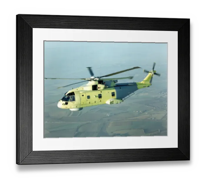 Framed Print : RN02, the first fully mission-equipped EH101 Merlin, ZH8? Framed Print : RN02, the first fully mission-equipped EH101 Merlin, ZH8?