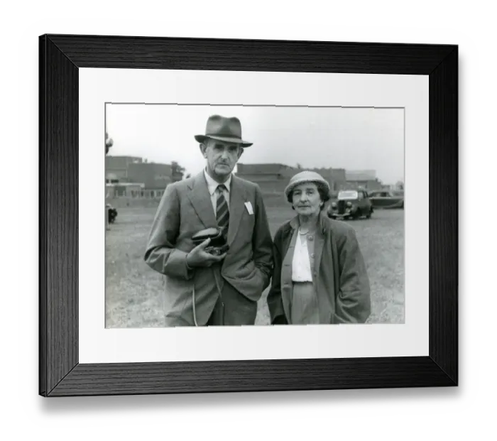 Framed Print : Sir Sydney and Lady Camm at the 1947 Royal Aeronautical ? Framed Print : Sir Sydney and Lady Camm at the 1947 Royal Aeronautical ?