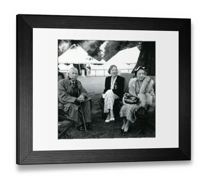 Framed Print : Mr and Mrs C. C. Walker with Lady Sorley in the centre at? Framed Print : Mr and Mrs C. C. Walker with Lady Sorley in the centre at?