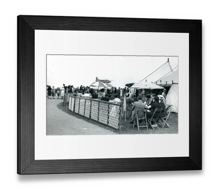 Framed Print : de Havilland Dove, G-ALVF, gives a low flypast at the 19? Framed Print : de Havilland Dove, G-ALVF, gives a low flypast at the 19?