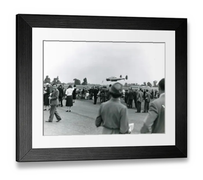 Framed Print : Miles Special Gemini 8A Aries, G-AKFX, flies past specta? Framed Print : Miles Special Gemini 8A Aries, G-AKFX, flies past specta?