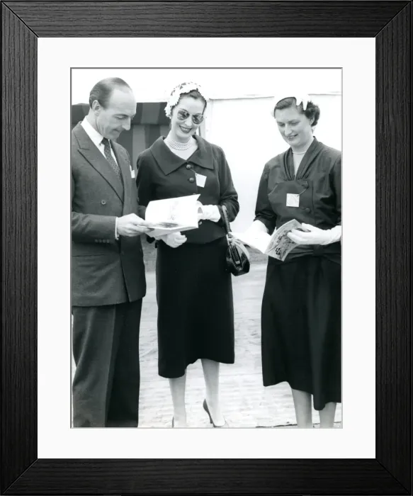 Framed Print : Mr and Mrs J. D. Profumo (Miss Valerie Hobson) and Mrs Wa?