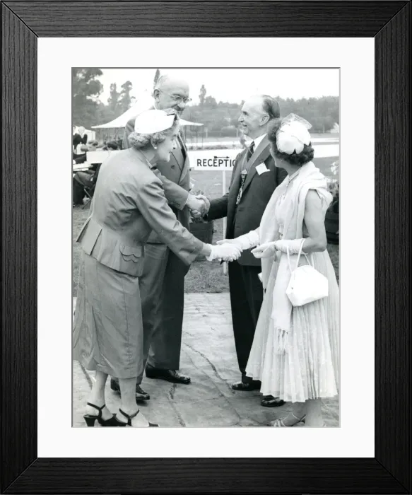 Framed Print : Sir Frederick and Lady Handley Page, left, being receive? Framed Print : Sir Frederick and Lady Handley Page, left, being receive?