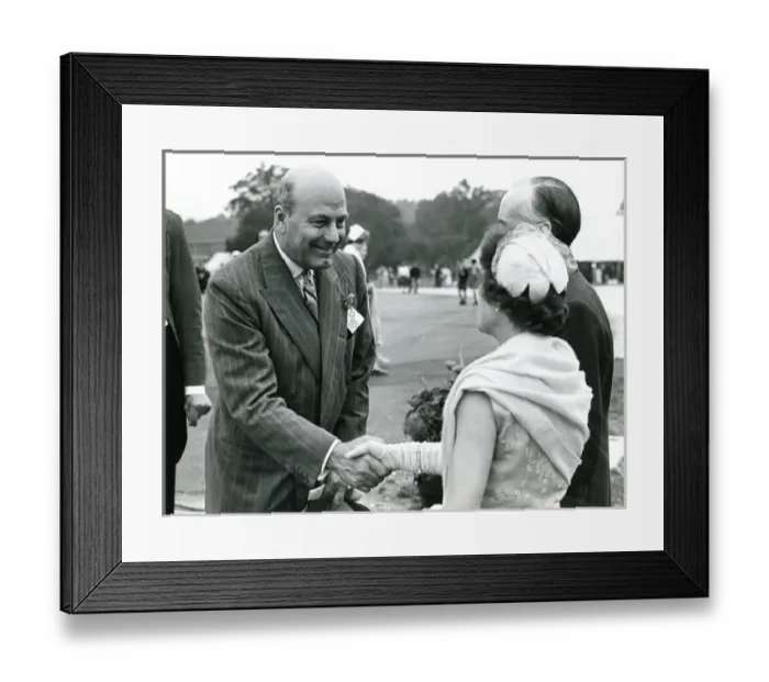 Framed Print : Edgar Percival, left, being received by the Royal Aerona?