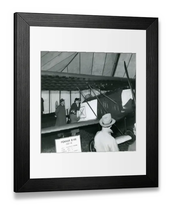 Framed Print : The Fokker DVII of the Nash Collection inside the marque? Framed Print : The Fokker DVII of the Nash Collection inside the marque?