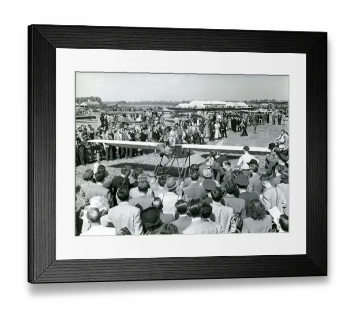 Framed Print : Wg Cdr J. A. Kent in the cockpit of the Deperdussin of 19? Framed Print : Wg Cdr J. A. Kent in the cockpit of the Deperdussin of 19?