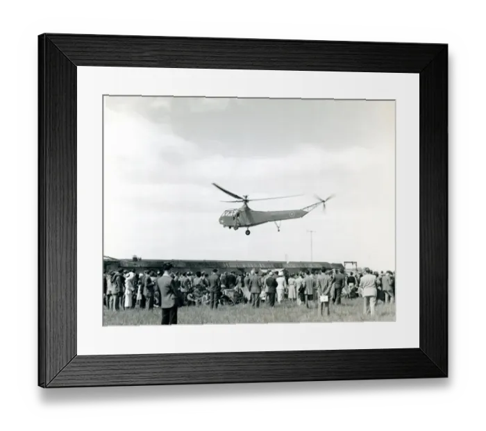 Framed Print : Sikorsky R-4 Hoverfly II, KK991, at the 1949 Royal Aeron? Framed Print : Sikorsky R-4 Hoverfly II, KK991, at the 1949 Royal Aeron?