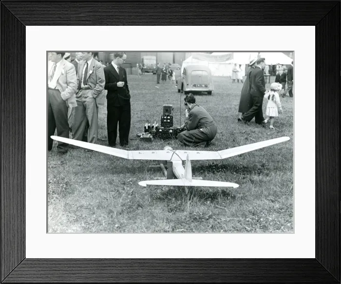 Framed Print : Radio-controlled model sailplane designed and built by t? Framed Print : Radio-controlled model sailplane designed and built by t?