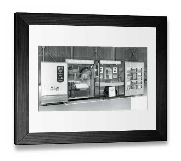 Framed Print : Alcock and Brown momentoes on display at the 1957 Royal ?