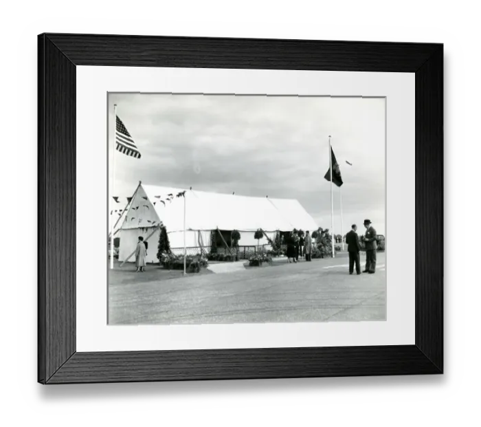 Framed Print : The 1957 Royal Aeronautical Society Garden Party at Wisl? Framed Print : The 1957 Royal Aeronautical Society Garden Party at Wisl?